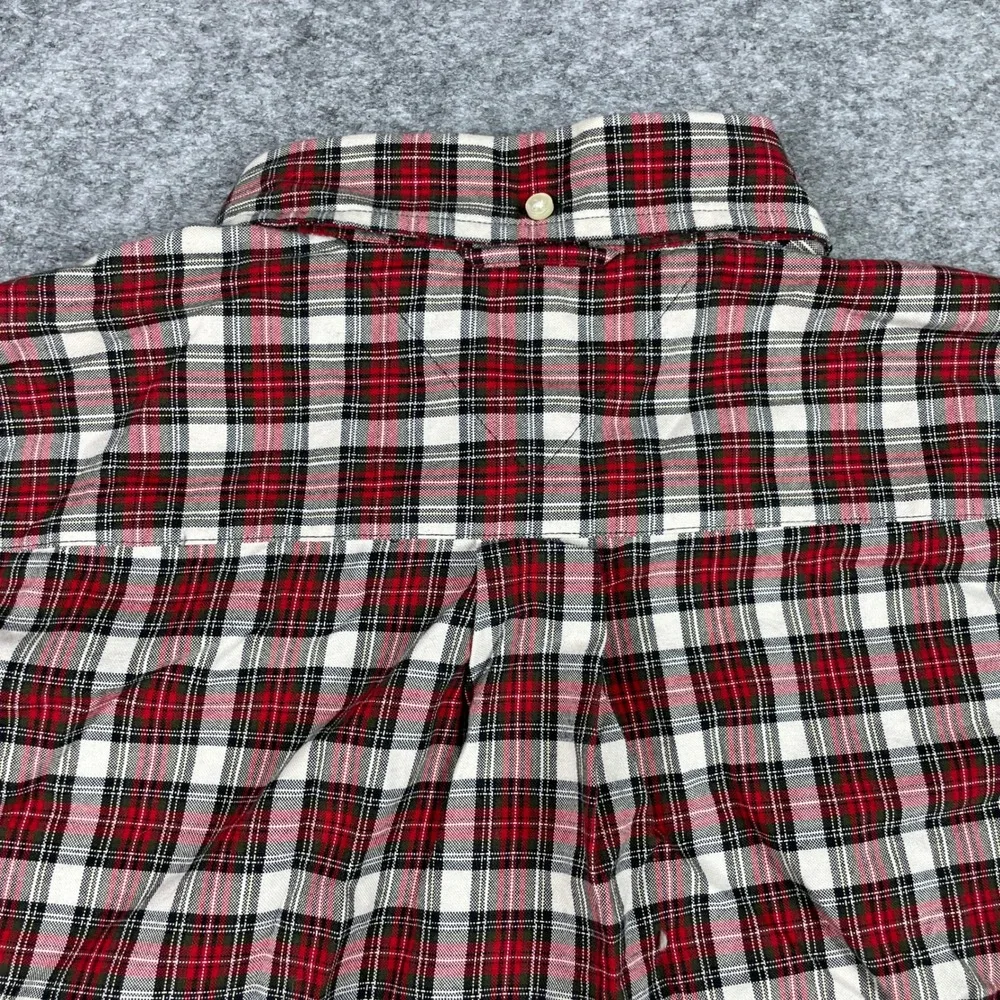 Vintage Tommy Hilfiger Shirt Mens XL Multicolor Plaid Colorblock Patchwork 90s